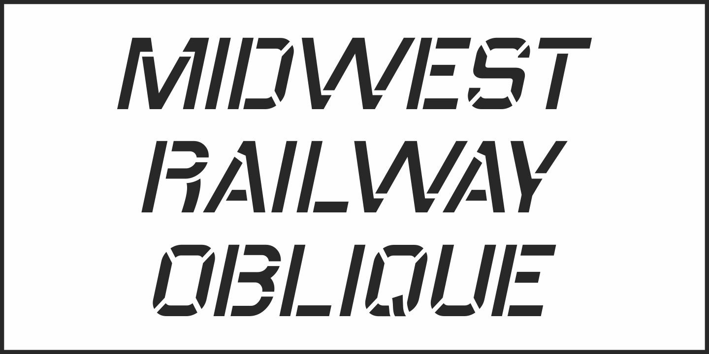 Пример шрифта Midwest Railway JNL #3